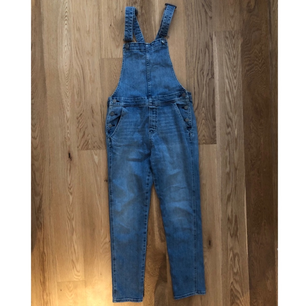 Gap Women’s Boyfriend Medium Blue Denim Overall,XS